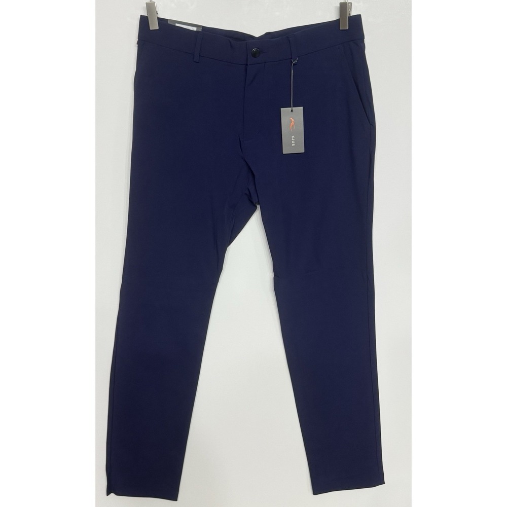 KJUS Mens 35 X 32 JAVIER PANTS NAVY PERFORMANCE GOLF TAILORED FIT